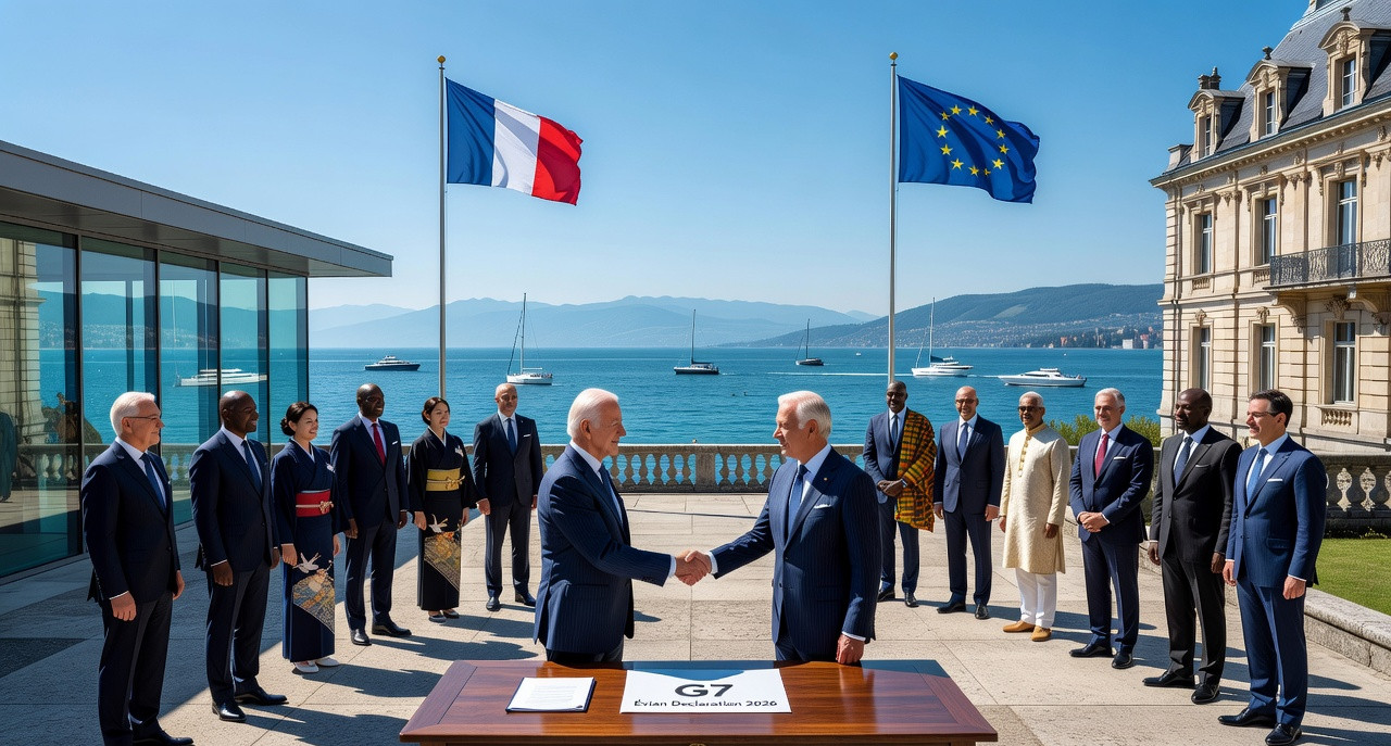 G7 à Évian : Macron célèbre l'unité face aux crises, mais les ombres des divisions persistent