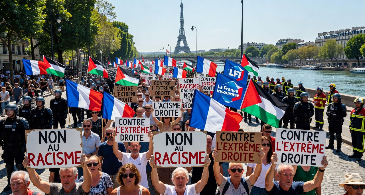 Paris en feu sous 35°C : la gauche radicale défie Macron et l’extrême droite