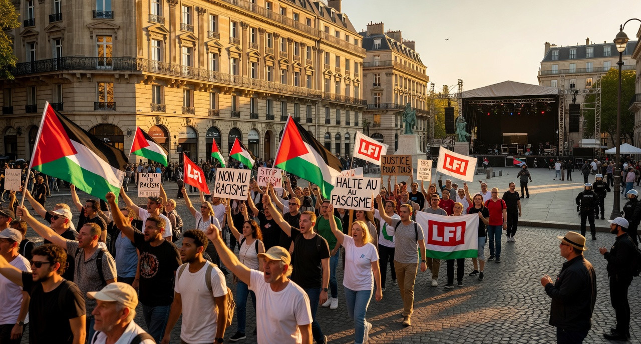 Massive anti-racism rally in Paris before LFI concert: tensions and political stakes