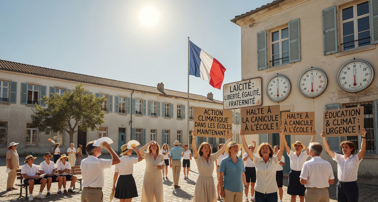 Canicule : syndicats, parents et lycéens unis contre l'impréparation de l'Éducation nationale