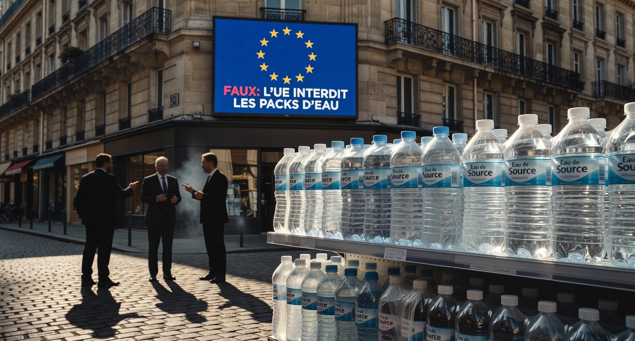 L’Europe veut-elle vraiment interdire les packs d’eau ? Le RN manipule l’opinion