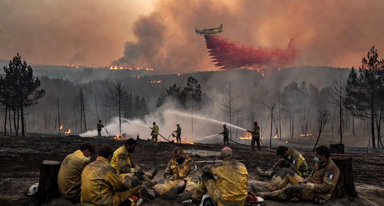Macron et Lecornu dans la tourmente : les incendies ravagent la France, l'Europe se mobilise