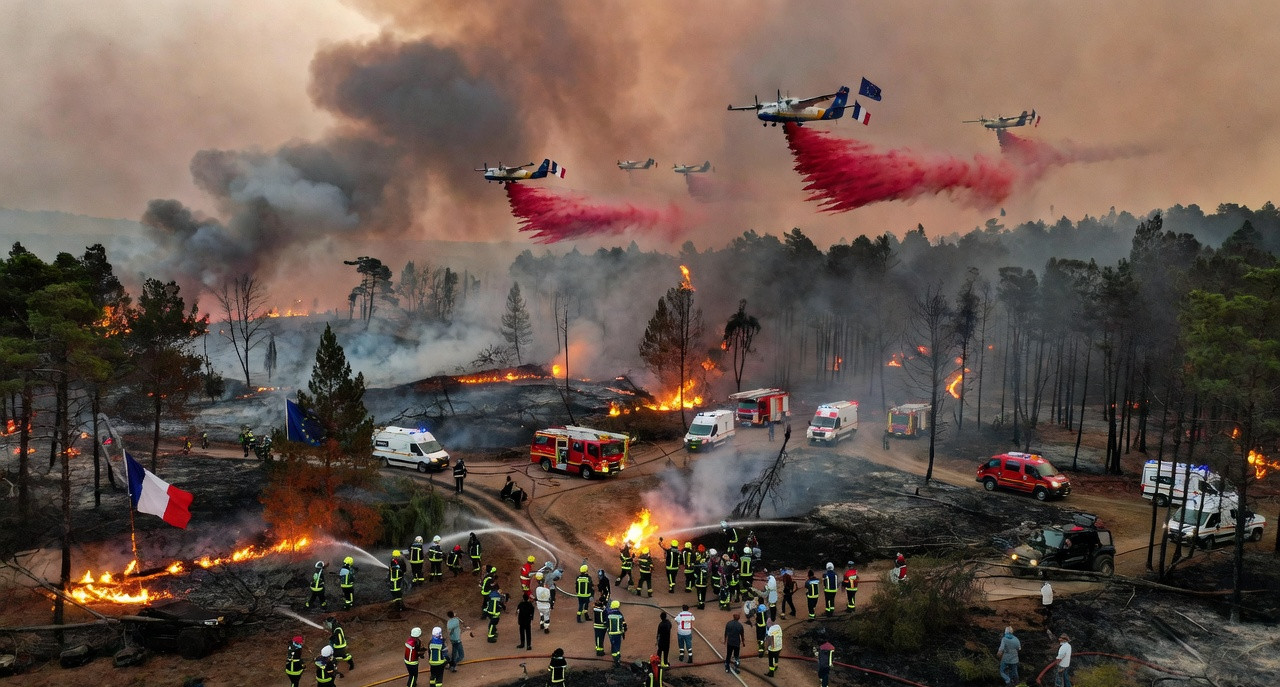 Incendies : l’extrême droite relance le débat sur la contribution française à l’UE au détriment des moyens de lutte