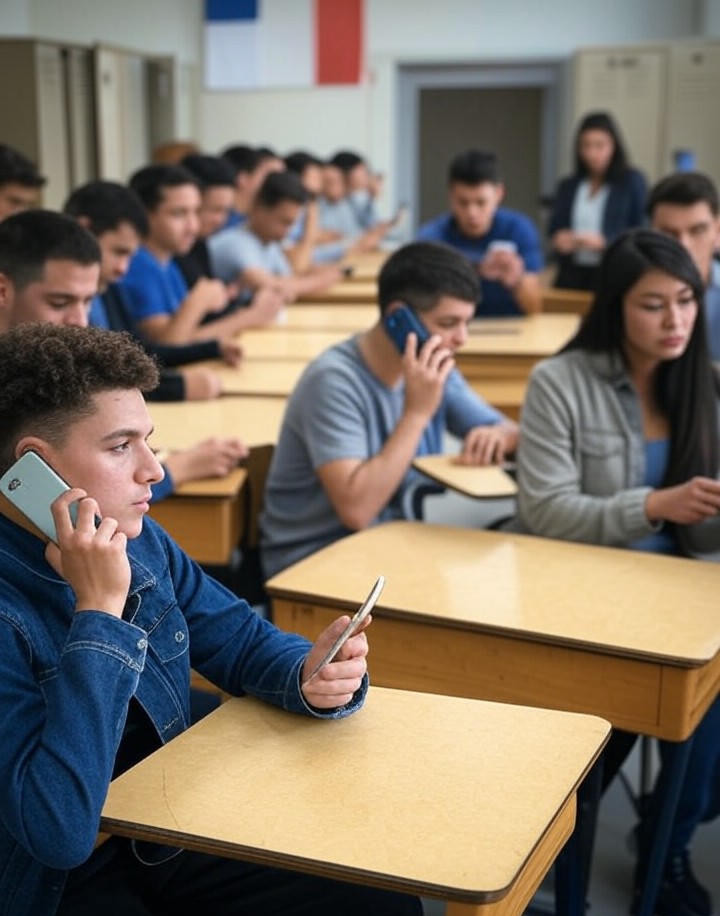 Macron accélère sur l'interdiction des portables au lycée : le SNES-FSU dénonce une mesure « précipitée »
