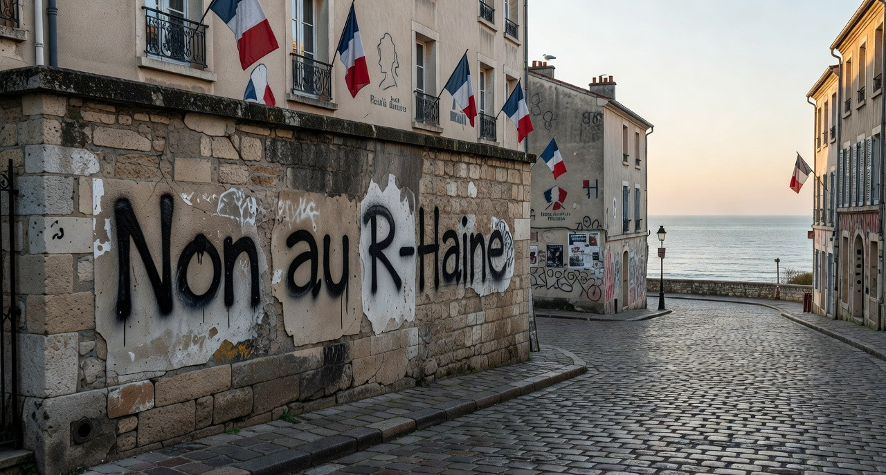 Vandalisme politique à La Trinité-sur-Mer : nouveau tag antifa contre la famille Le Pen