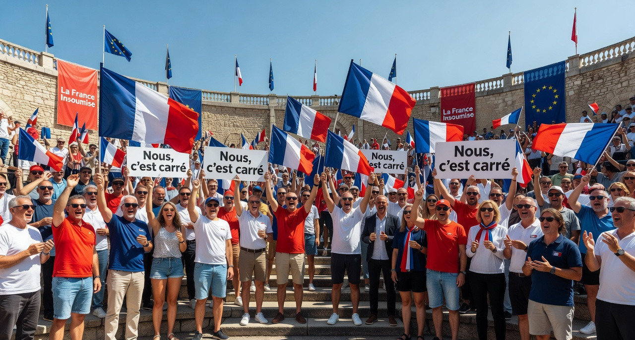 La France insoumise lance sa campagne avec une affiche choc et un match contre l'extrême droite