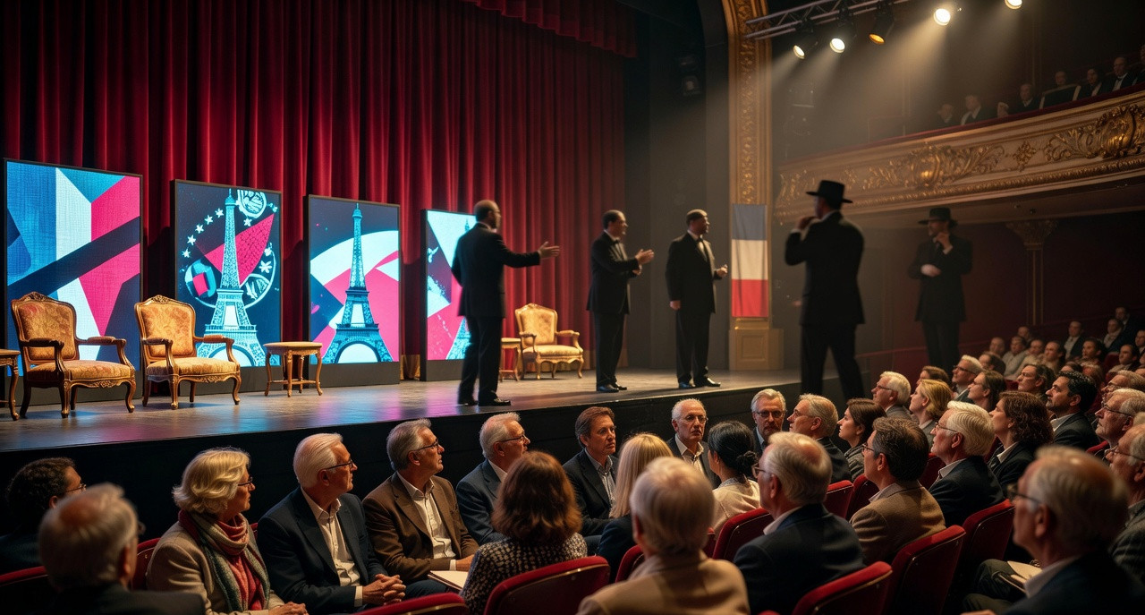 Théâtre politique : quand la Ve République se joue sur scène