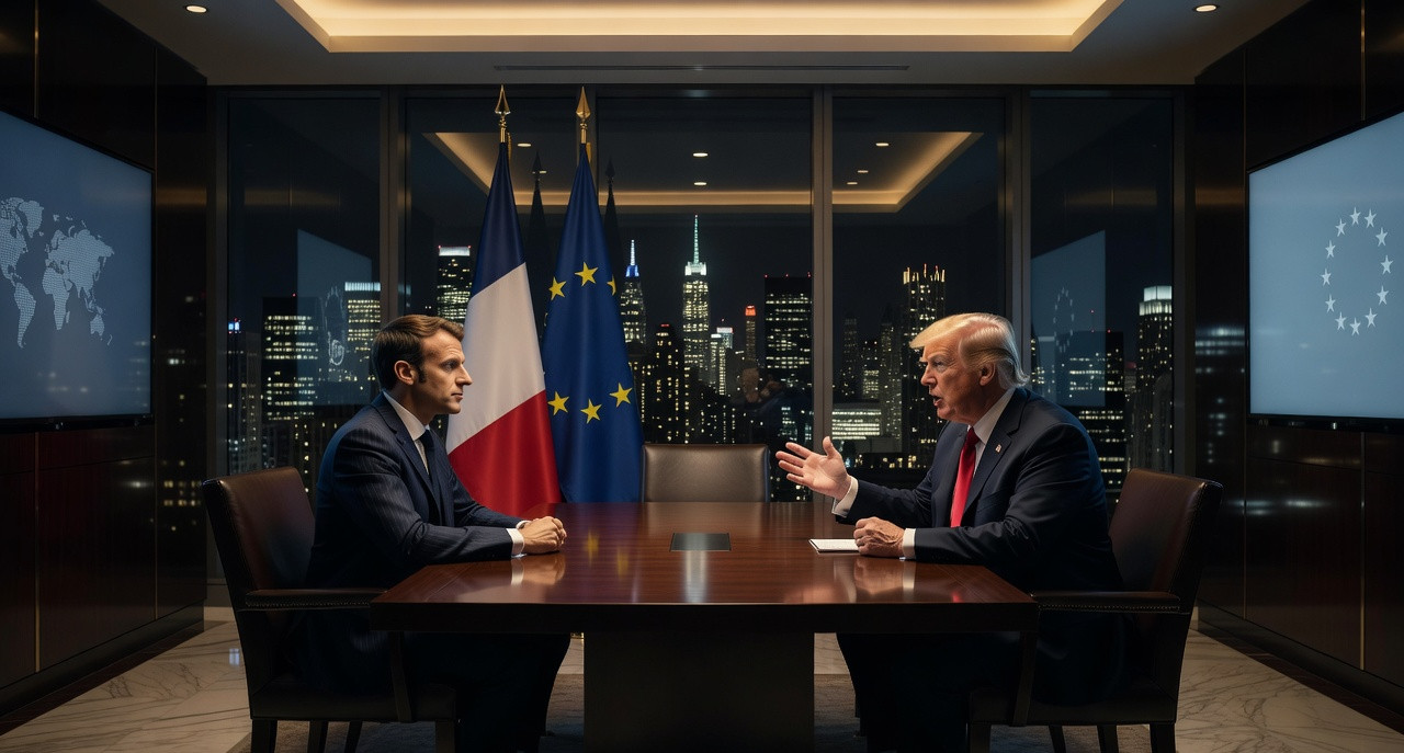 Macron et Trump en tête-à-tête tendu à New York : l'Europe en première ligne face aux provocations américaines