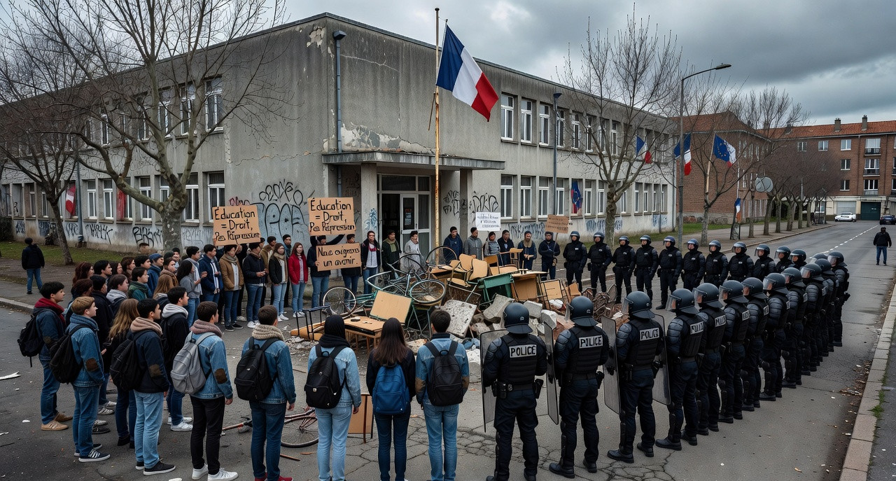 Lycées bloqués : la gauche dénonce la répression policière face à la colère étudiante