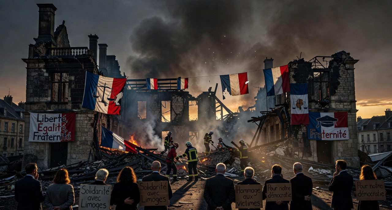 Limoges en flammes : l'État promet la reconstruction mais la droite reste silencieuse