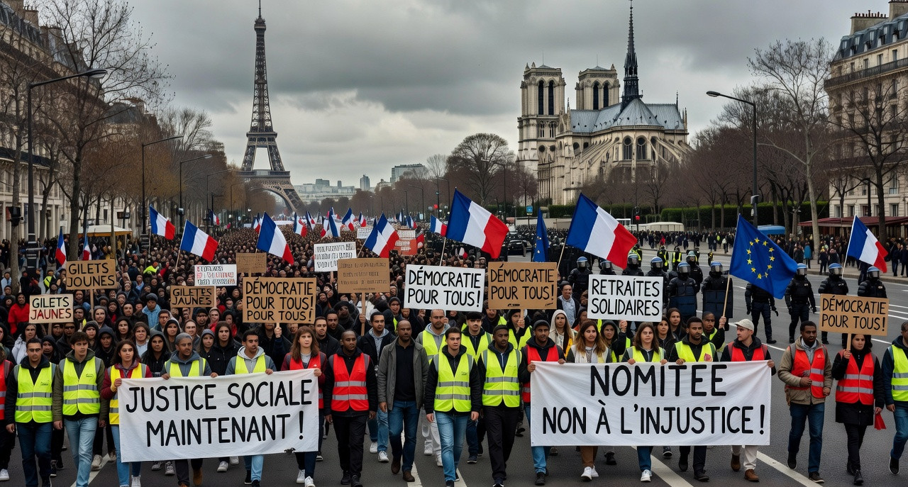 Explosion sociale en France : lycéens, syndicats et gilets jaunes unis contre l’austérité