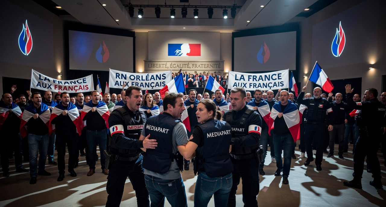 Mediapart expulsé manu militari lors du congrès du RN : l'extrême droite musèle la presse ?