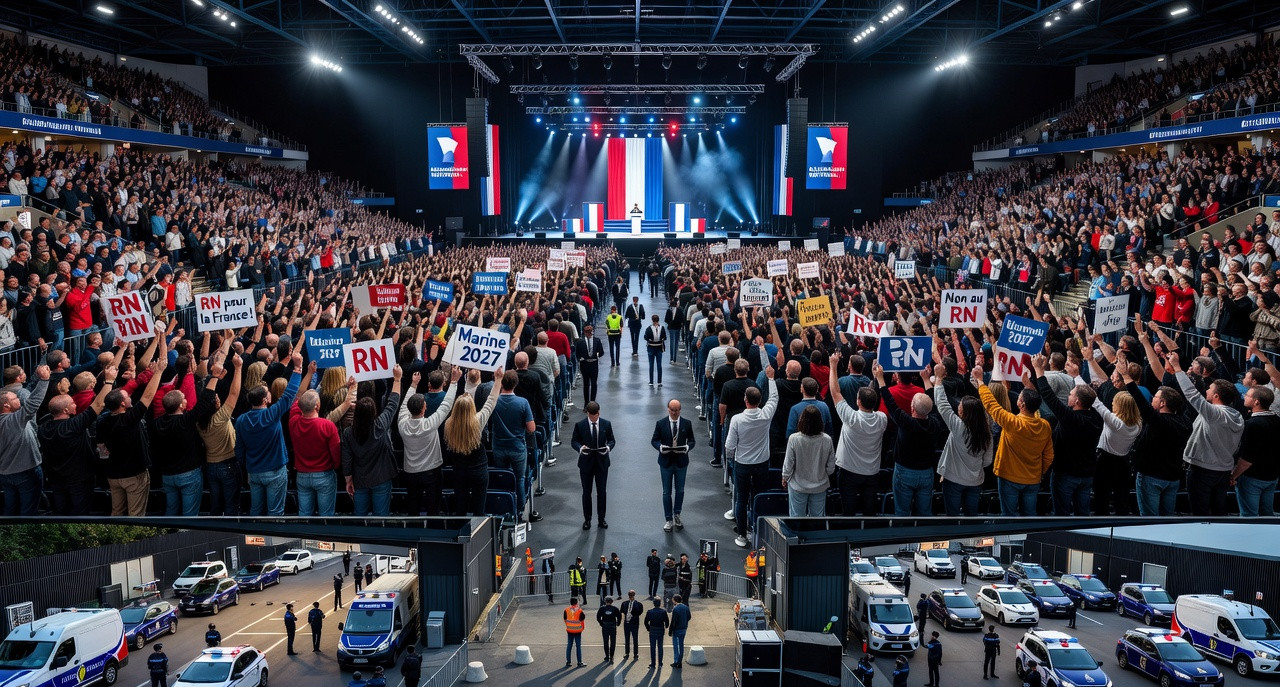 Marine Le Pen lance sa campagne présidentielle à Orléans sous haute tension