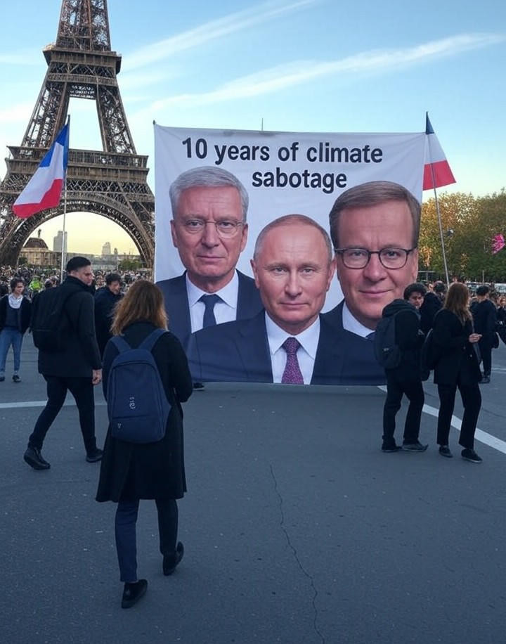 Climat : 10 ans après l'accord de Paris, des ONG dénoncent un « sabotage climatique » par Macron, Trump et Bolloré