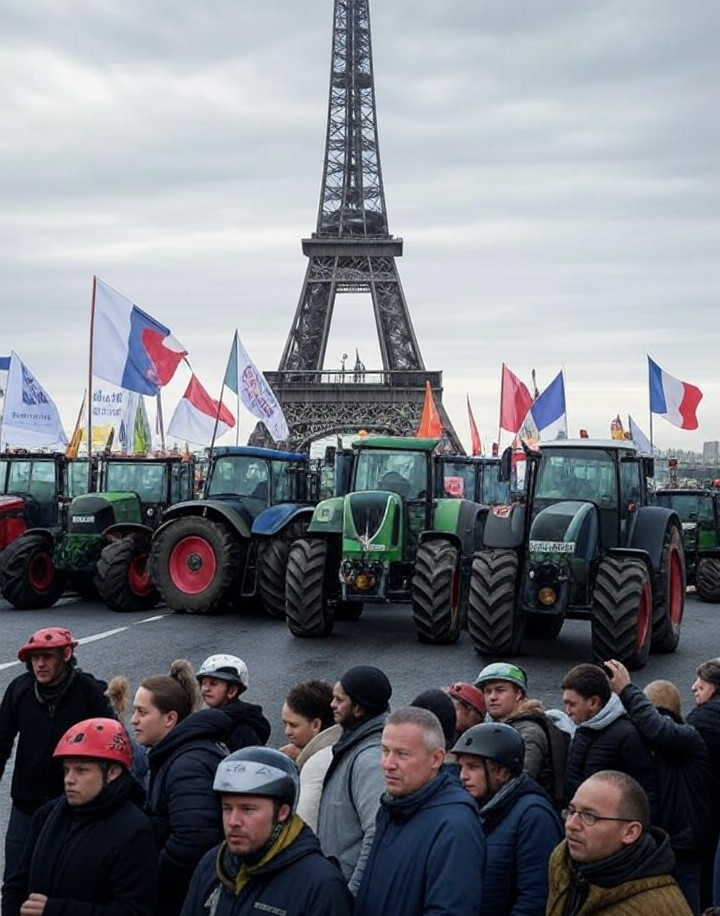 Paris sous tension : les agriculteurs défient le gouvernement, la porte-parole menace de répression