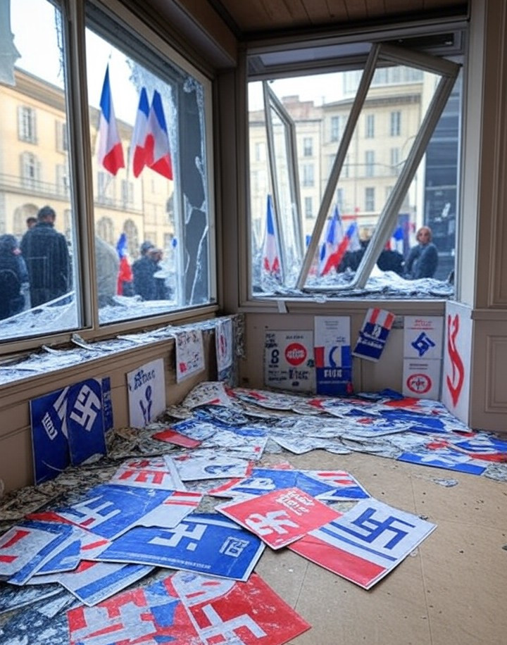 Grenoble sous tension : local LFI vandalisé, croix gammées et menaces de mort