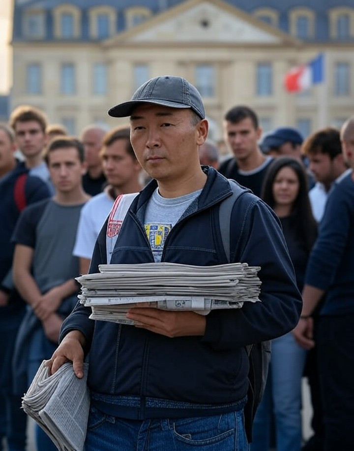 Un symbole de la France honoré : Ali, le dernier crieur de journaux, décoré par Macron sous les critiques de l'opposition