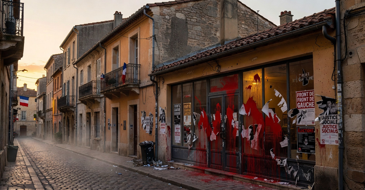 Vandalisme politique à Avignon : la gauche ciblee, les institutions sous tension