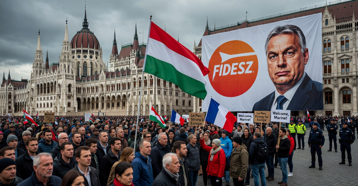 Marine Le Pen soutient Orban avant un scrutin sous haute tension