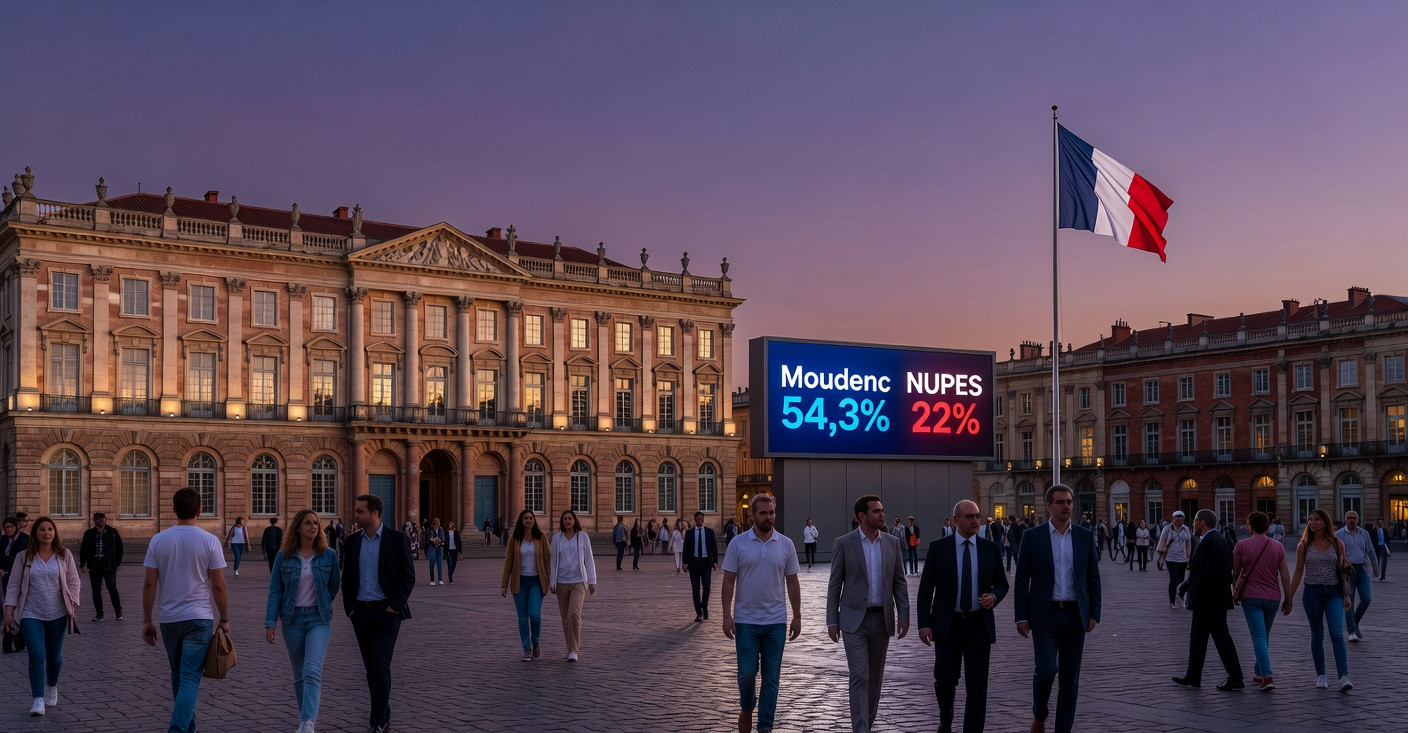 Toulouse confirme son ancrage à droite : Moudenc triomphe malgré la poussée de l’extrême gauche