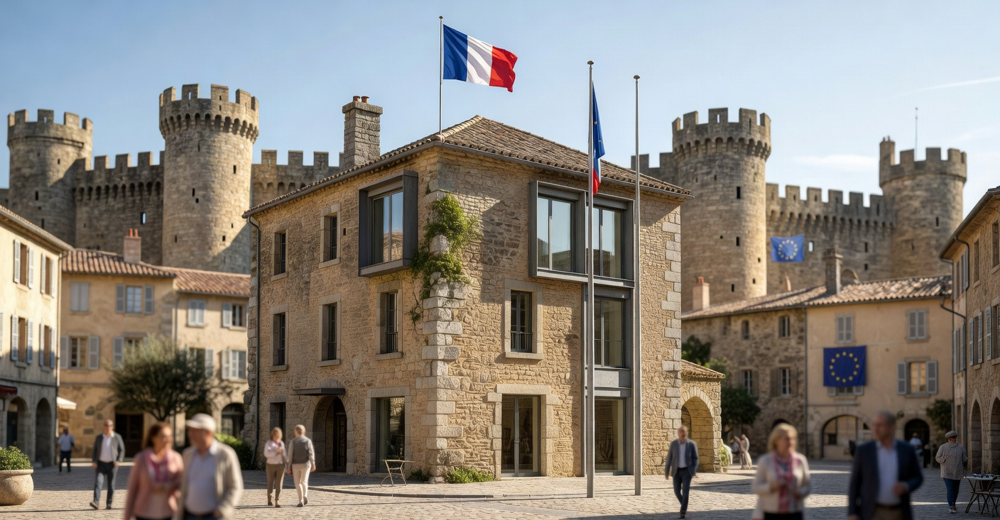 Carcassonne : le maire RN retire le drapeau européen et touche des fonds de l'UE