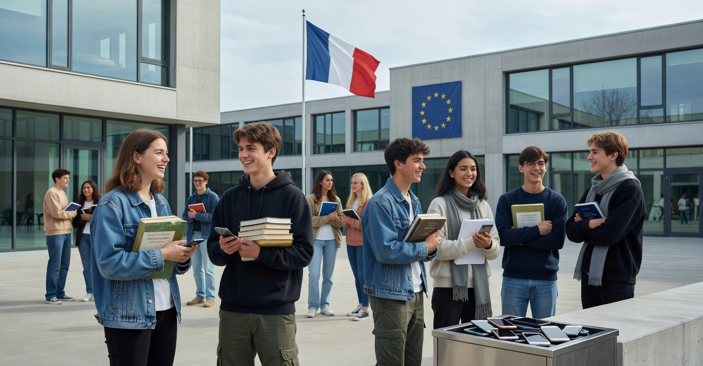 Portables bannis des lycées : Macron impose la France dans le sillage de l’UE