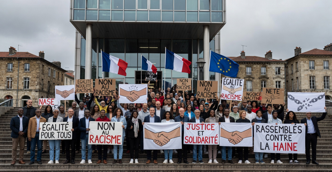 Saint-Denis : des milliers de manifestants unis contre la haine raciste après la victoire de Bally Bagayoko