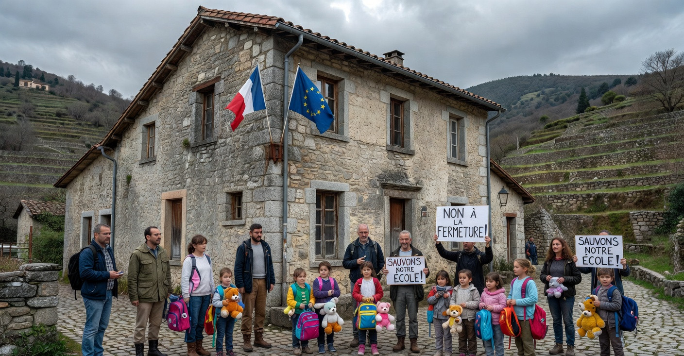 Breil-sur-Roya : élus et parents en maternelle contre la casse des services publics
