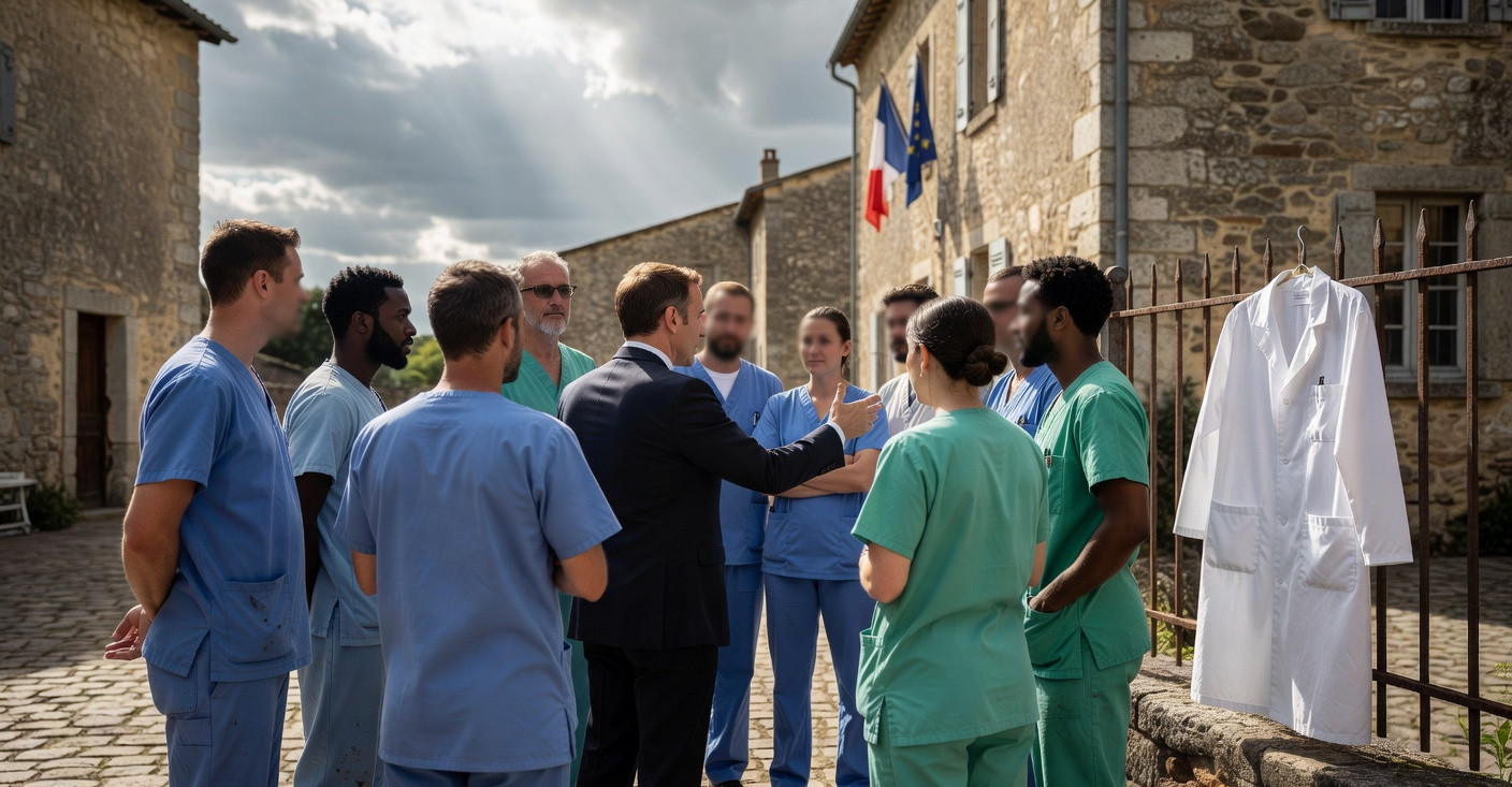 Macron s’emporte contre le système qui étouffe les médecins étrangers