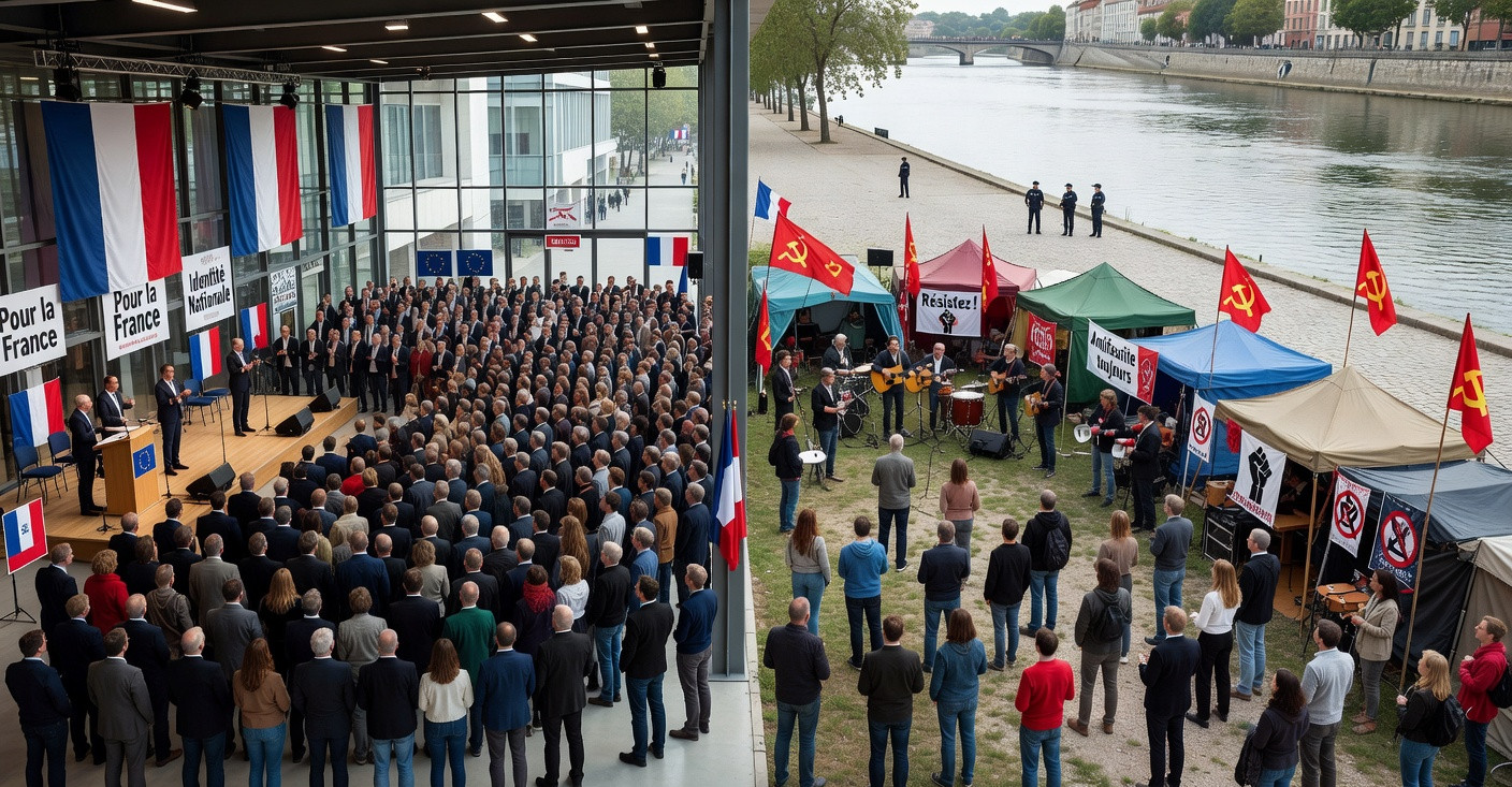 1er Mai à Mâcon : le RN en campagne, la gauche en résistance contre l'extrême droite