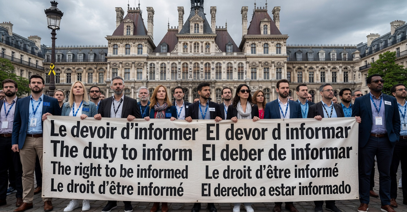 Liberté de la presse en péril : des journalistes du monde entier manifestent à Paris