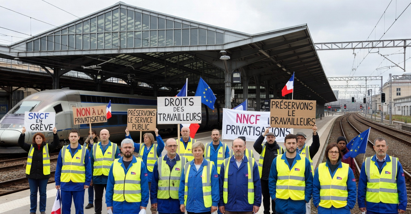 SNCF : nouvelle grève historique des cheminots contre l'austérité du gouvernement