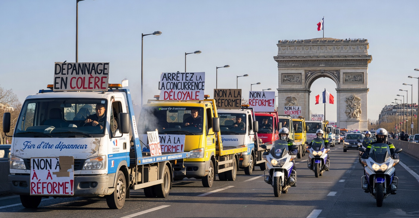 Dépanneurs bloquent Paris : la colère contre l’État explose sur le périph'