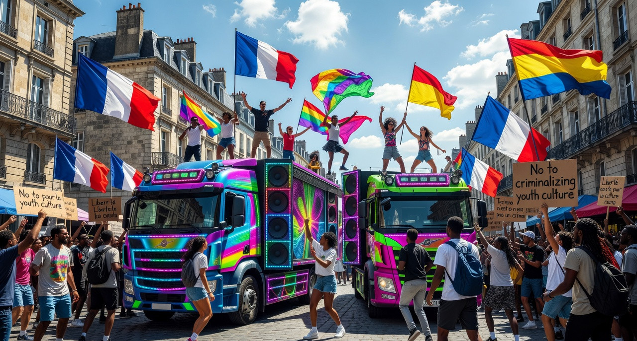 Rennes : des milliers de jeunes défilent contre les lois sécuritaires sur les free parties