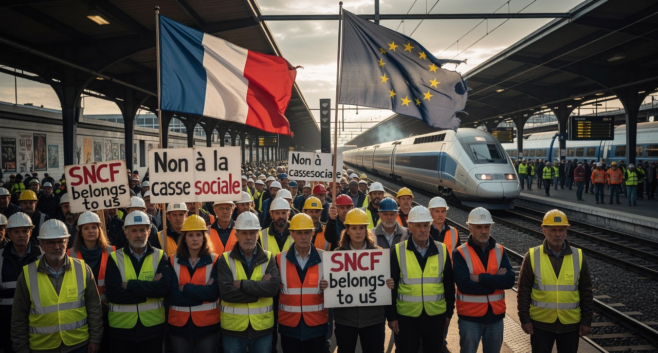 SNCF : la grève éclate contre la casse sociale et la libéralisation imposée par l'UE